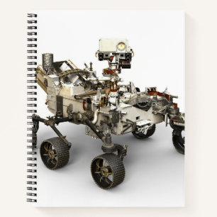 Carnet La Persévérance Mars Rover Sur Arrière - plan Blan