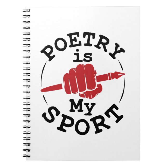 Carnet La Poésie Est Mon Sport Poète Écrivain Poème (Devant)
