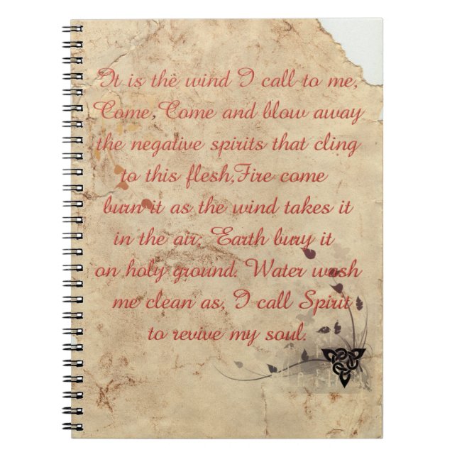 Carnet La prose d'éléments (Devant)