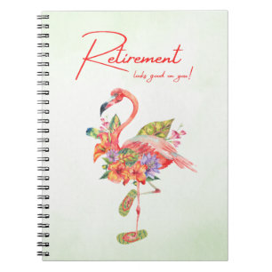 Carnet La retraite te va bien ! Flamant rose tropical