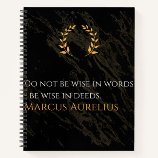 Carnet La sagesse de Marcus Aurelius : les actions parlen