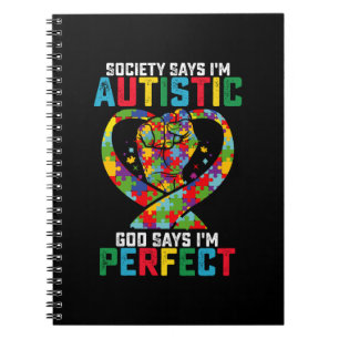 Carnet La société dit que je suis autiste, Dieu dit que j