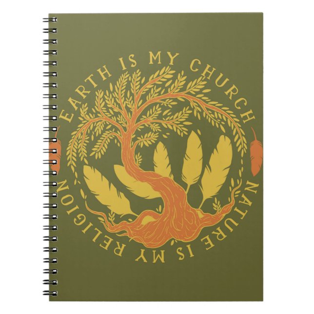 Carnet La Terre est Mon Église, La Nature est Ma Religion (Devant)