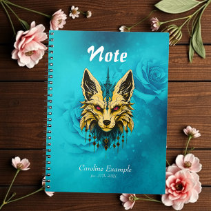 Carnet La tête de renard mystique, noble et mystérieuse.