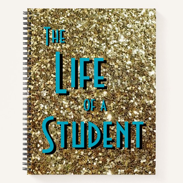 Carnet La vie d'un étudiant - Version Parties scintillant (Devant)