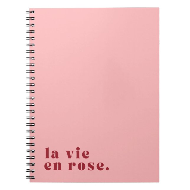 Carnet La vie en rose (Devant)