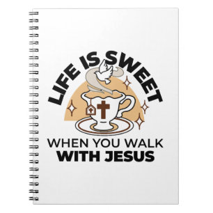 Carnet La vie est douce avec Jésus - Christian Faith Tea 