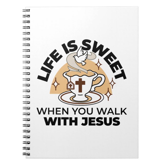 Carnet La vie est douce avec Jésus - Christian Faith Tea  (Devant)