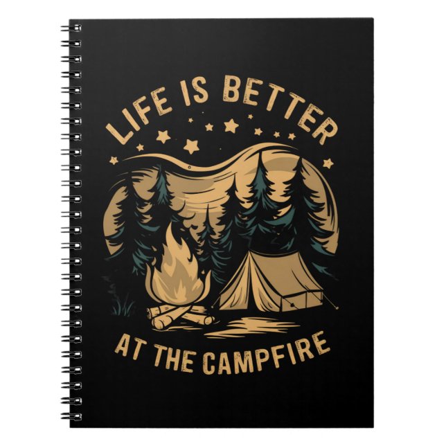 Carnet La Vie Est Meilleure Au Camping Camping Camper Cam (Devant)
