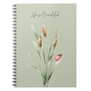 Carnet La Vie Verte est Belle Massettes coccinelle