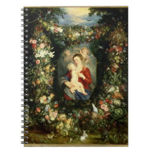Carnet La Vierge et l'enfant dans une guirlande de fruit