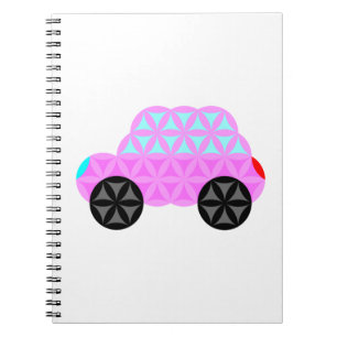 Carnet La Voiture De Vie - Formes Sacrées A3.Rose.