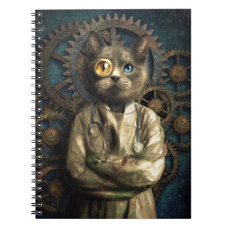 Carnet Lab Cat Steampunk