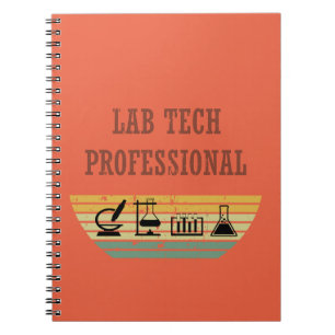 Carnet Lab tech professionnel vintage coucher de soleil r