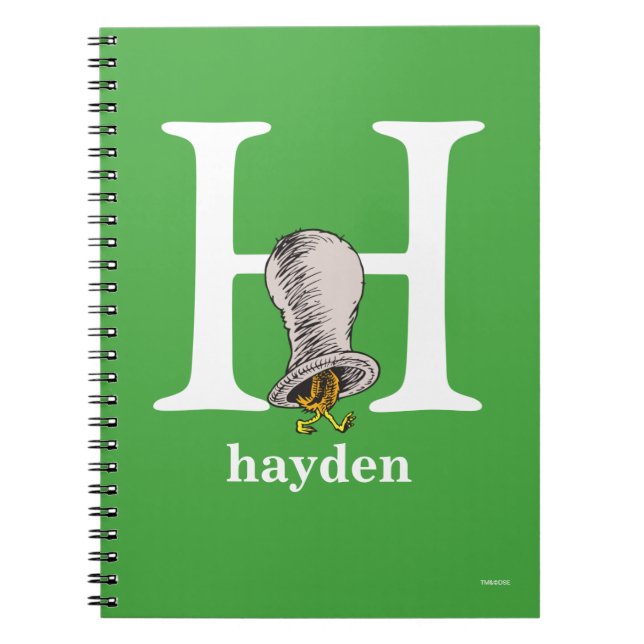 Carnet L'ABC de Dr Seuss : Lettre H - Blanc | Ajoutez vot (Devant)