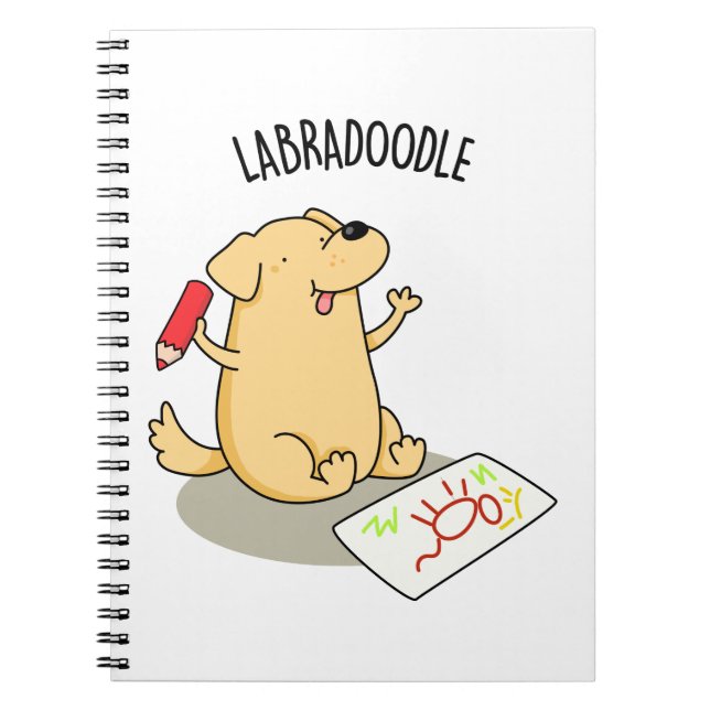 Carnet Labradoodle Funny Labrador Chien Pun (Devant)