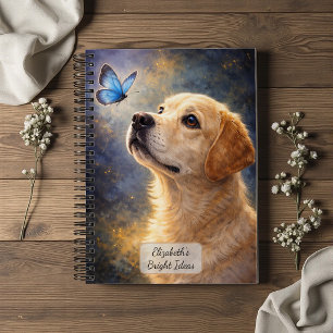 Carnet Labrador et Papillon Bleu
