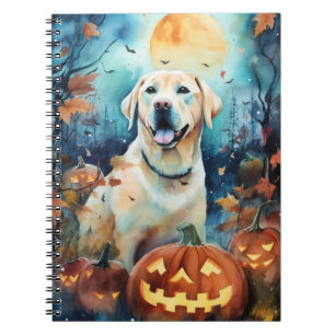Carnet Labrador Halloween avec la peur Citrouille