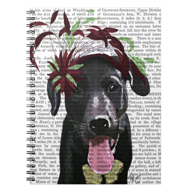 Carnet Labrador Noir Avec Fascinateur Vert (Devant)