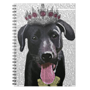 Carnet Labrador noir avec le diadème