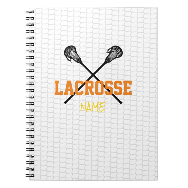 Carnet Lacrosse Nom personnalisé Couleurs de l'équipe (Devant)