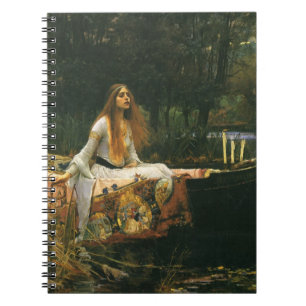 Carnet Lady of Shalott On Boat by John William Waterhouse