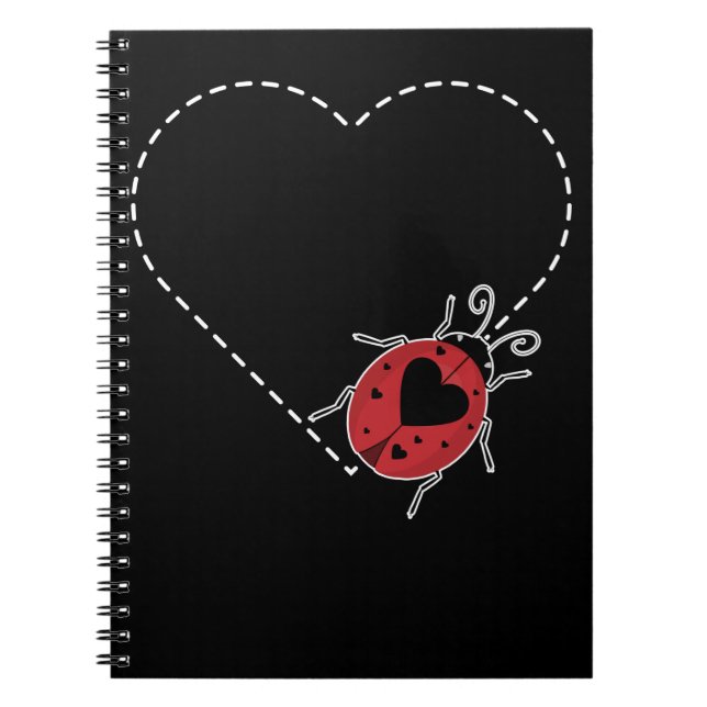 Carnet Ladybug Heart Beetle Insecte Entomologiste (Devant)
