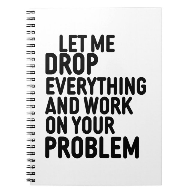 Carnet Laisse-moi tout laisser tomber (Devant)