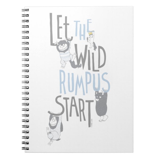 Carnet Laisser le Rumpus sauvage commencer - Bleu (Devant)