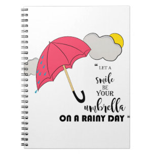 Carnet laissez un sourire être votre parapluie un jour