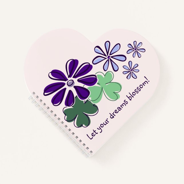 Carnet Laissez vos rêves s'épanouir, Doodle botanique, Co (Devant)