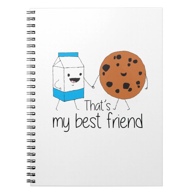 Carnet Lait et biscuits Meilleurs amis BFF Friendship Art (Devant)