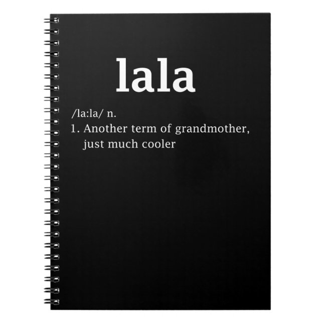 Carnet Lala Définition Amusante Fête des mères de grand-m (Devant)