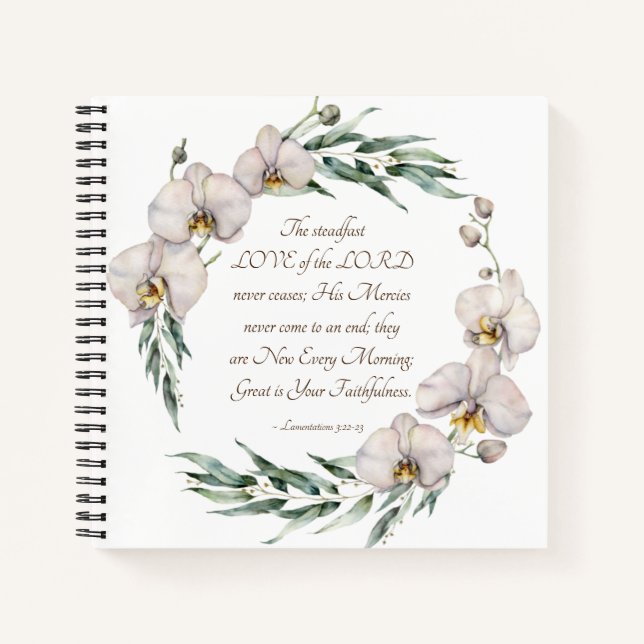 Carnet Lamentations 3:22-23 Steadfast Amour du Seigneur (Devant)