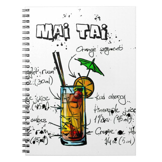 Carnet L'AMI Tai de recette de cocktail (Devant)