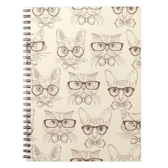 Carnet L'amour des chats, des yeux, des lunettes et de la (Devant)