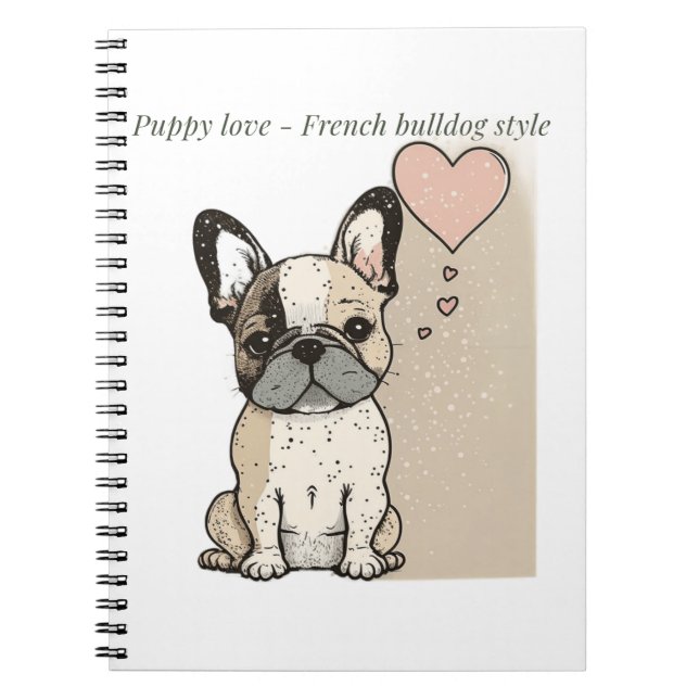 Carnet L'amour des chiots - à la française (Devant)