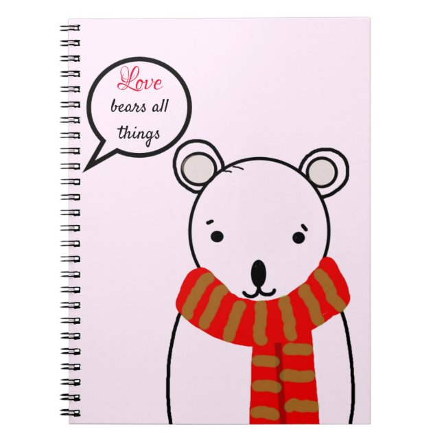 Carnet L'amour porte toutes les choses (Devant)