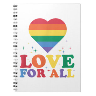 Carnet L'amour pour tous LGBTQ Rainbow Pride gay lesbienn
