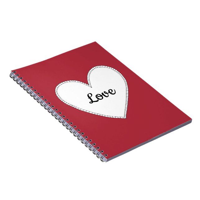 Carnet L'amour rouge au coeur blanc (Côté Droit)