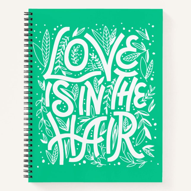 Carnet L'Amour Vert Est Dans Les Cheveux (Devant)