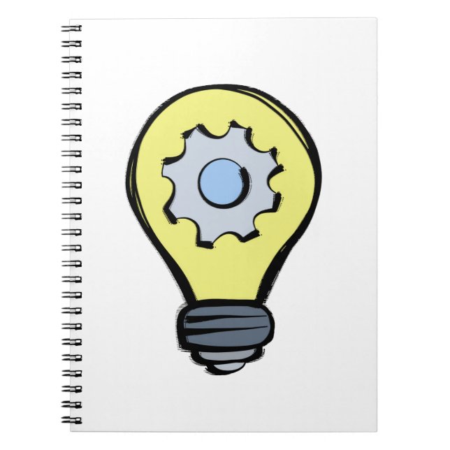 Carnet Lampe et engrenage (Devant)