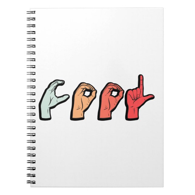 Carnet Langue des signes ASL - Culture Sourde (Devant)