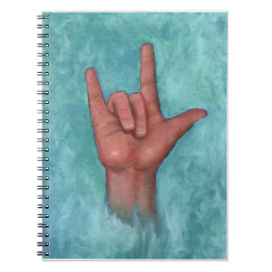 Carnet Langue des signes : Main : Art en pastel : ASL :
