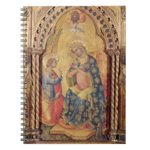 Carnet L'annonce (une partie de polyptych) (huile sur le