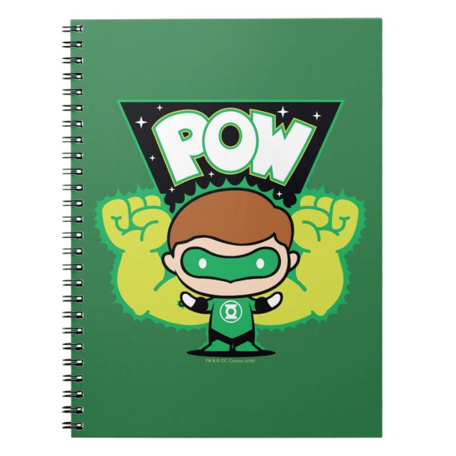 Carnet Lanterne verte Chibi Formant Des Poings Géants (Devant)
