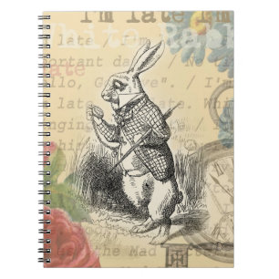 Carnet Lapin Blanc Aventures d'Alice au Pays des Merveill