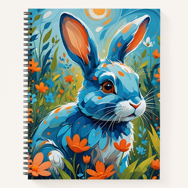 Carnet Lapin bleu (Devant)