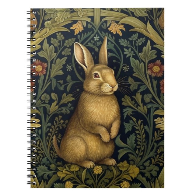 Carnet Lapin dans la forêt style Art nouveau (Devant)
