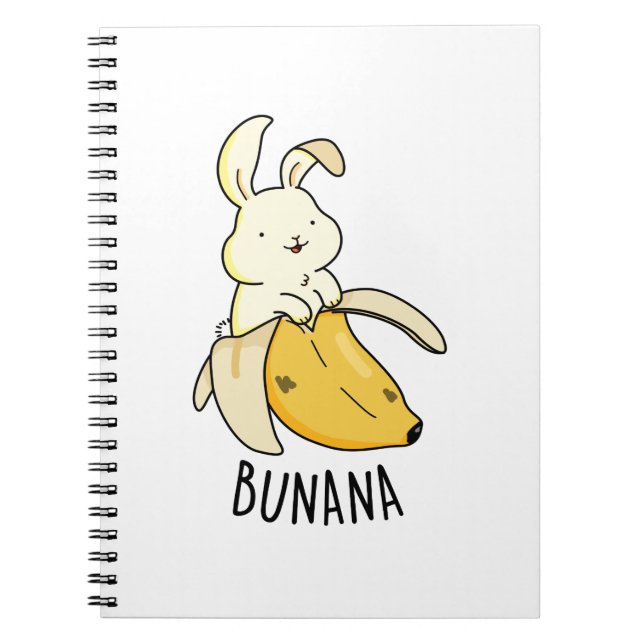 Carnet Lapin drôle Bunana Dans une plaisanterie de banane (Devant)